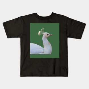 White peacock art Kids T-Shirt